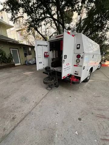 Magnet Plumbing service vehicle on-site for Water Heater Repair in Tampa Palms